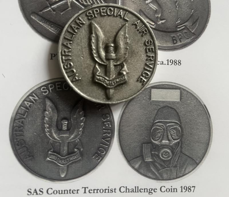 c1987 Counter Terrorism Terrorist 1 Squadron Australian Special Air Service Regiment (SASR) 1st Regimental Challenge Coin