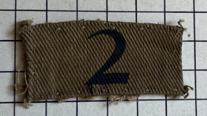 WW2 Home Guard Designation Number 2 Battalion Patch Shoulder Title Badge
