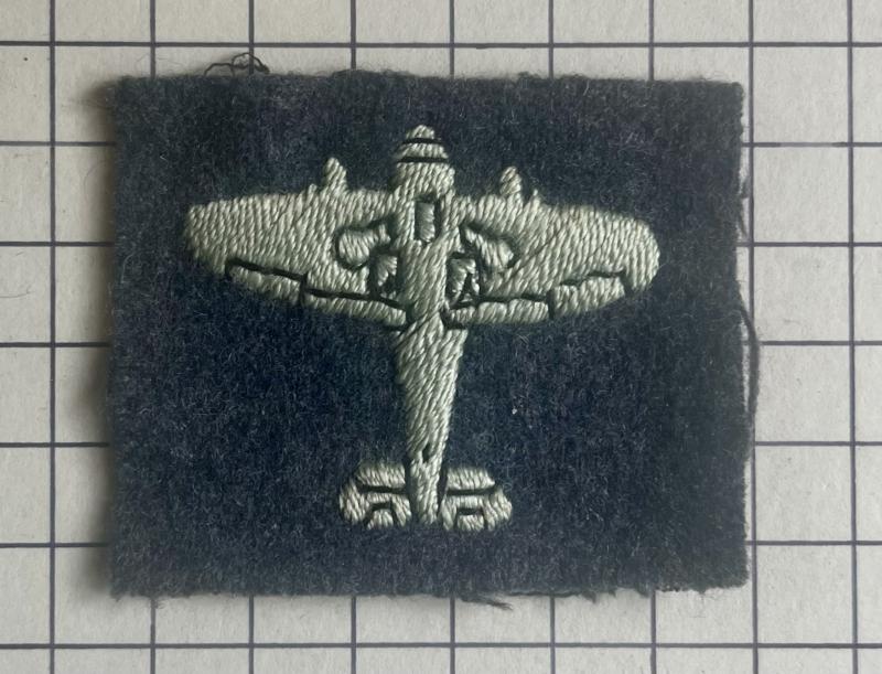 cWW2 Royal Observer Corps (ROC) Wartime Aircraft Observer Pass Cloth Badge