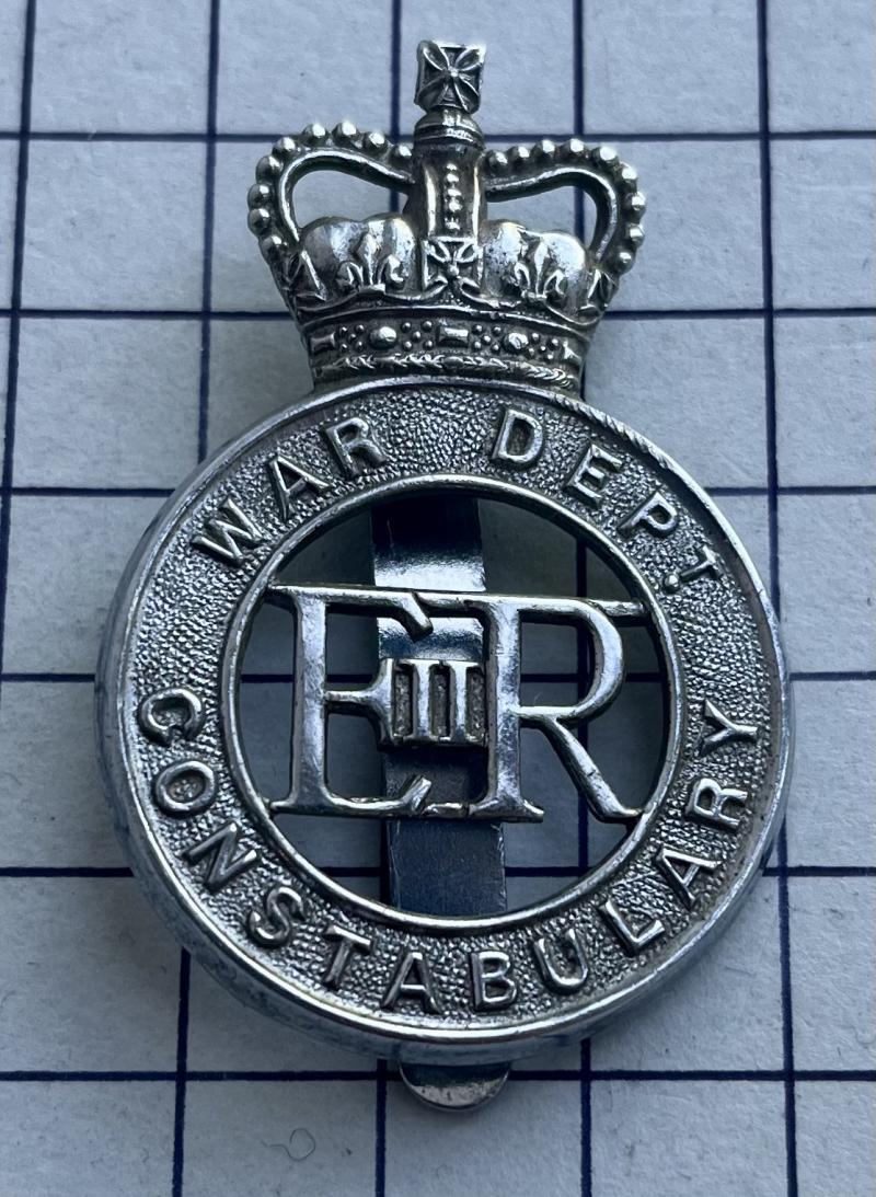 c1952-64 War Department Constabulary Chrome Cap Badge