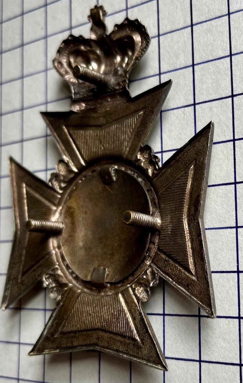 1st Volunteer Battalion Royal Warwickshire Regiment Officer's Silver-Plated Pouch Belt Badge c1883-1902