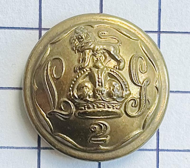c1902-22 The 2nd Life Guards Regiment Large Officer Pattern Button