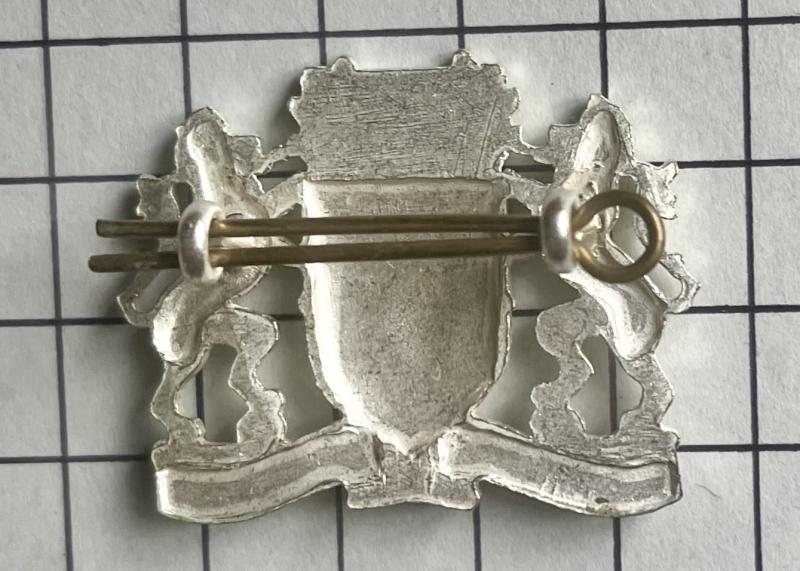 Westminster Dragoons Officer's Silver Frosted Cap Badge Royal Yeo HQ Sqn