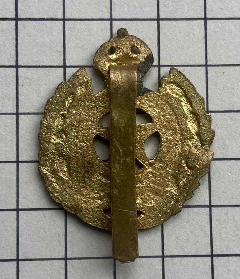 c1943-47 Indian Electrical Mechanical Engineers (IME) Brass Cast Cap Badge