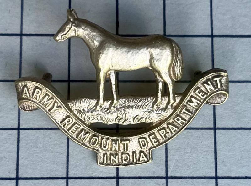 Army Remount Department India Officer’s Cap Badge by J.R. Gaunt
