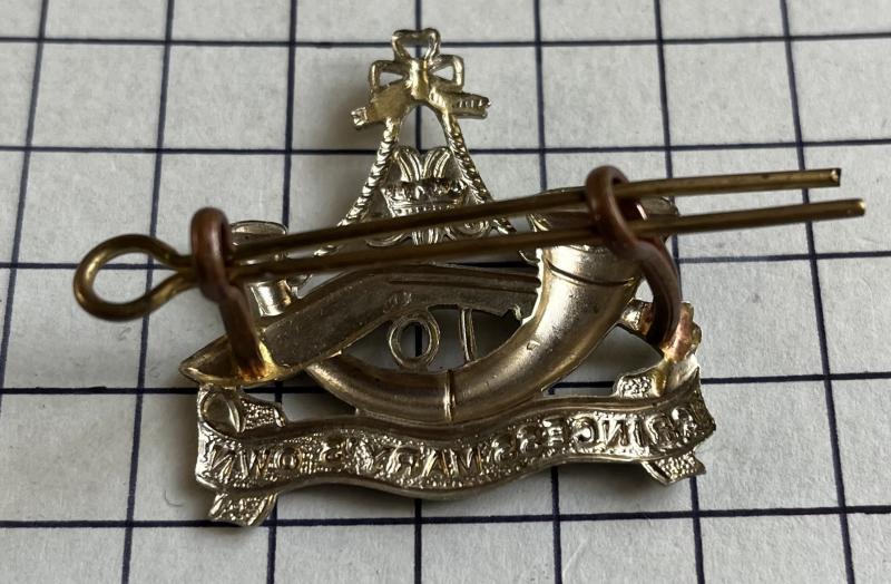 c1950s 10th Princess Mary's Own Gurkha Rifles White Metal Cap Badge