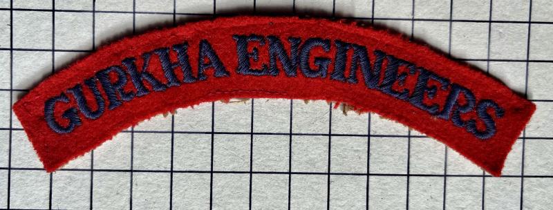c1950s Gurkha Engineers Cloth Shoulder Patch Badge