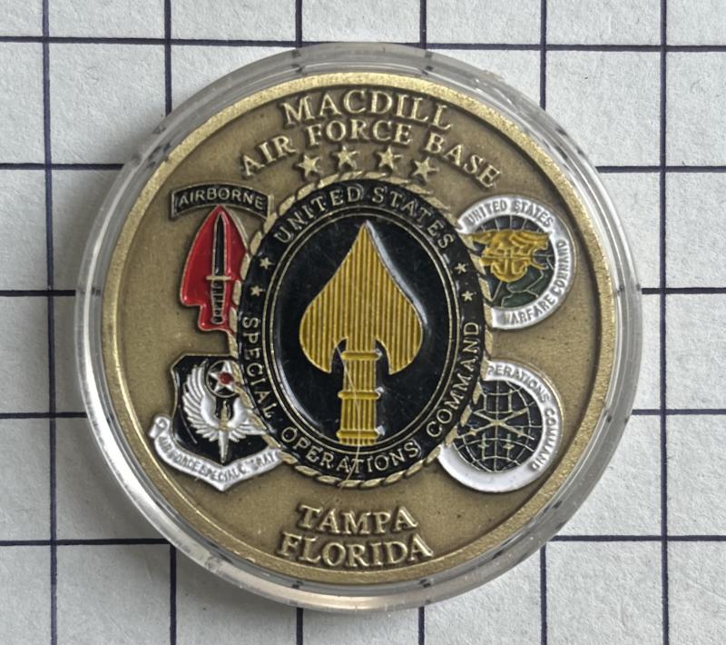 US Special Forces (SF) Operations Command (SOCOM) American Challenge Coin