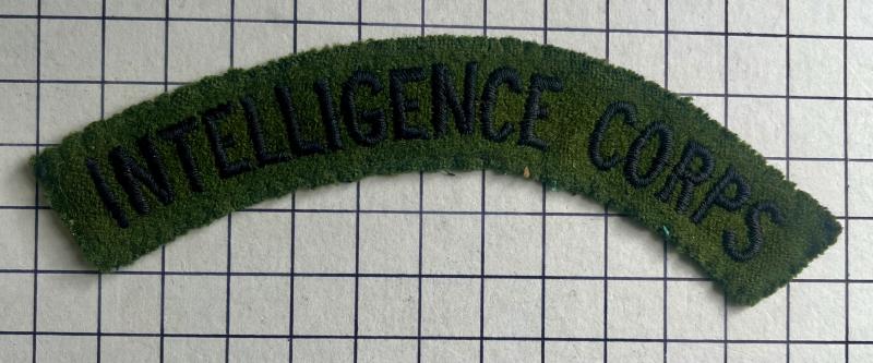 Intelligence Corps (IC) Cloth Shoulder Title Patch Badge