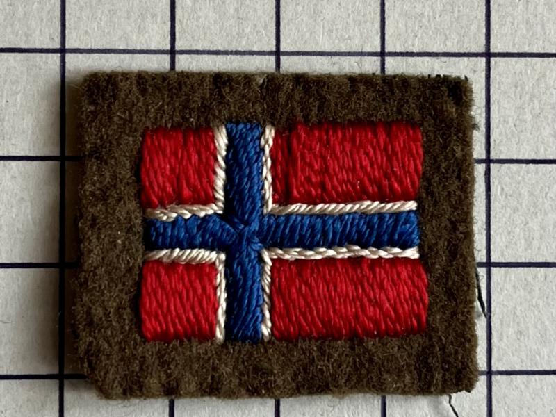cWW2 Norweigan Norway Free Force Cloth Arm Badge Flag Patch