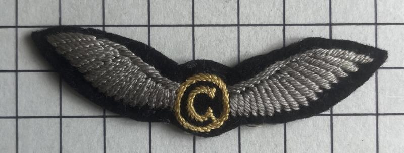 cWW2 2nd Glider Pilot Regiment (GPR) Padded Wing Brevet Cloth Badge