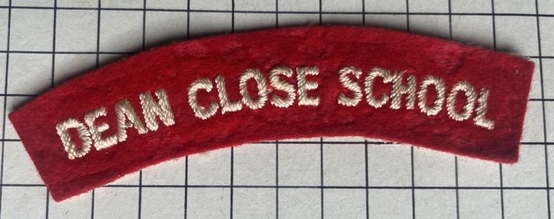 Dean Close Officer Training Corps (OTC) Cheltenham Glos Cloth Shoulder Title Badge Patch