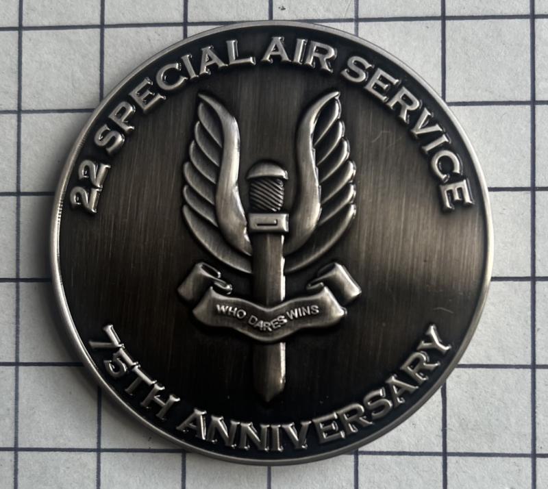 c2016, 75th Anniversary 'Official' Special Air Service (SAS) Challenge Coin