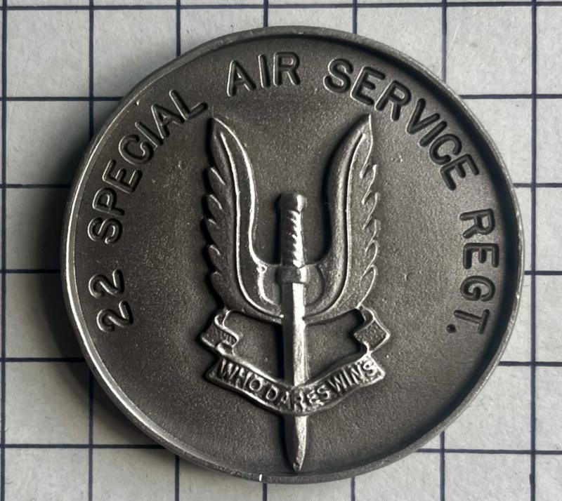 c2007, Pewter 'Official' 22 Special Air Service (SAS) Challenge Coin