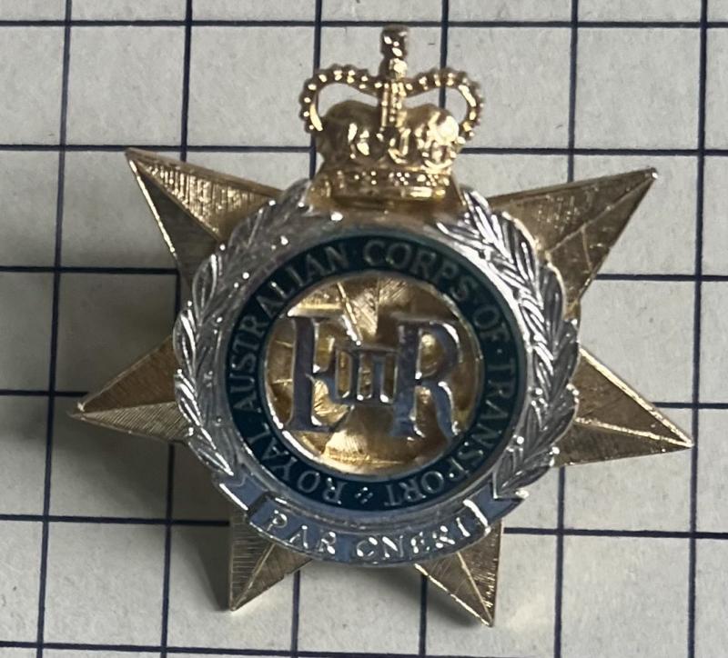 Royal Australian Corps of Transport (RACT) Anodised Aluminium Cap Badge