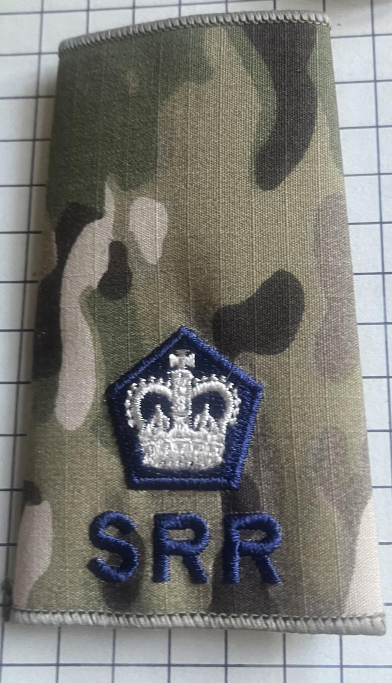 c2013 Special Reconnaissance Corps (SRR) Slip-On Major's MTP Rank Slide Badge