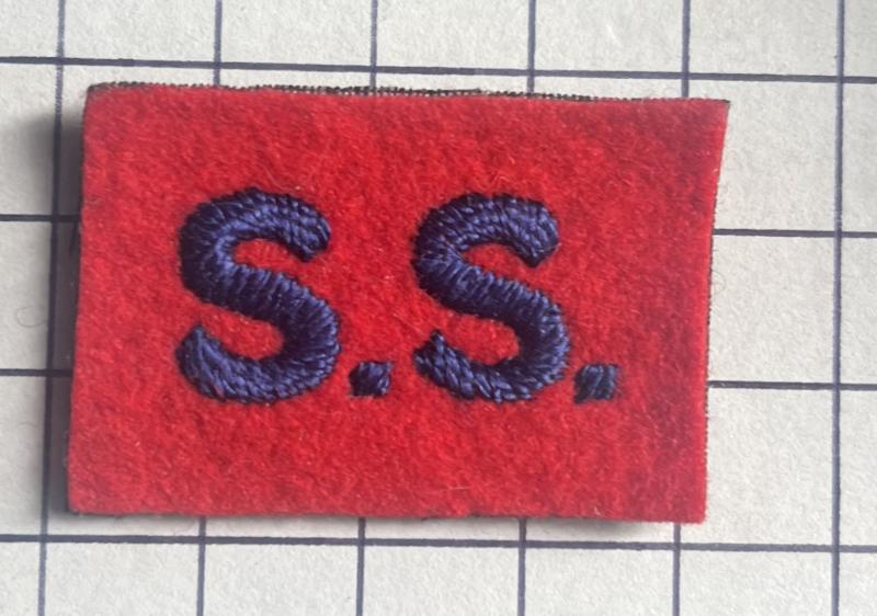 cWW2 Royal Engineers (RE) Special Sections Service Companies (Commando) Cloth Formation Sign Patch Badge