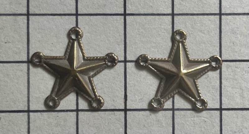 WW2 Norwegian Free Forces in Exile Officer Stars Rank White Metal Badges