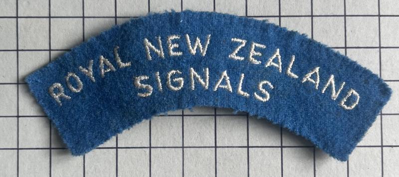 Royal New Zealand Signals Corps Cloth Shoulder Title Patch