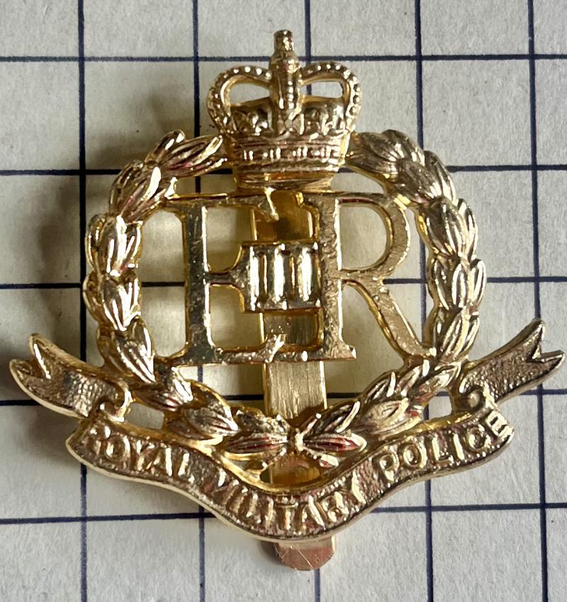 Anodised Aluminium Royal Military Police (RMP) Double Stamped 'Gaunt London' Cap Badge