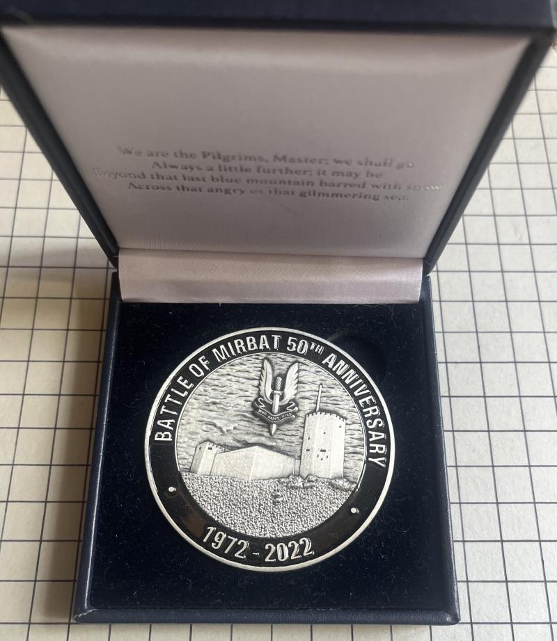 c2022 Special Air Service (SAS) Mirbat Commemorative Cased Challenge Coin