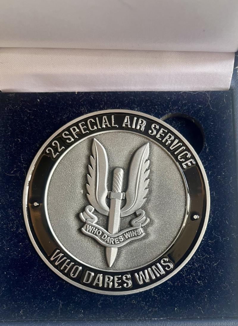 c2022 Special Air Service (SAS) Mirbat Commemorative Cased Challenge Coin