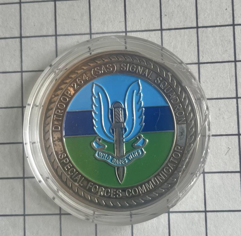 c2011 D Troop 264 Special Air Service (SAS) Signal Squadron Challenge Coin