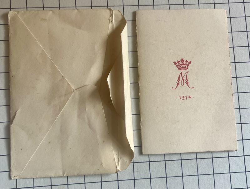 cWW1 Princess Mary Christmas 1914 Gift Fund Xmas Card & Envelope