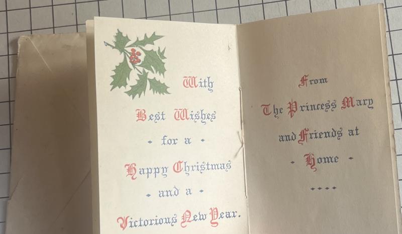 cWW1 Princess Mary Christmas 1914 Gift Fund Xmas Card & Envelope