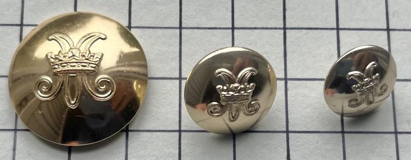 c1952-1992 Women's Royal Army Corps WRAC 3 x Different Sized Anodised Buttons