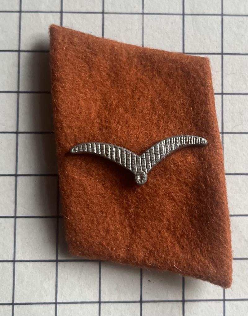cWW2 German Luftwaffe Collar Tab Badge Nachrichten (Signals) Unit Patch