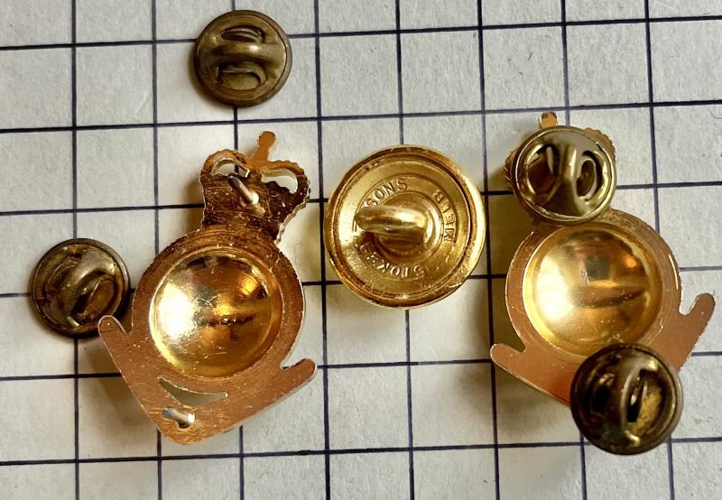 Pre-1996 Royal Australian Survey Corps (RASVY) Pair of Anodised Collar Badges & Button