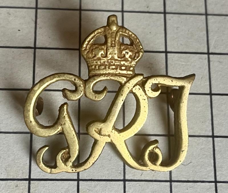 cWW2 Indian Army Staff Officer's / Unattached List Forage Cap George VI Badge