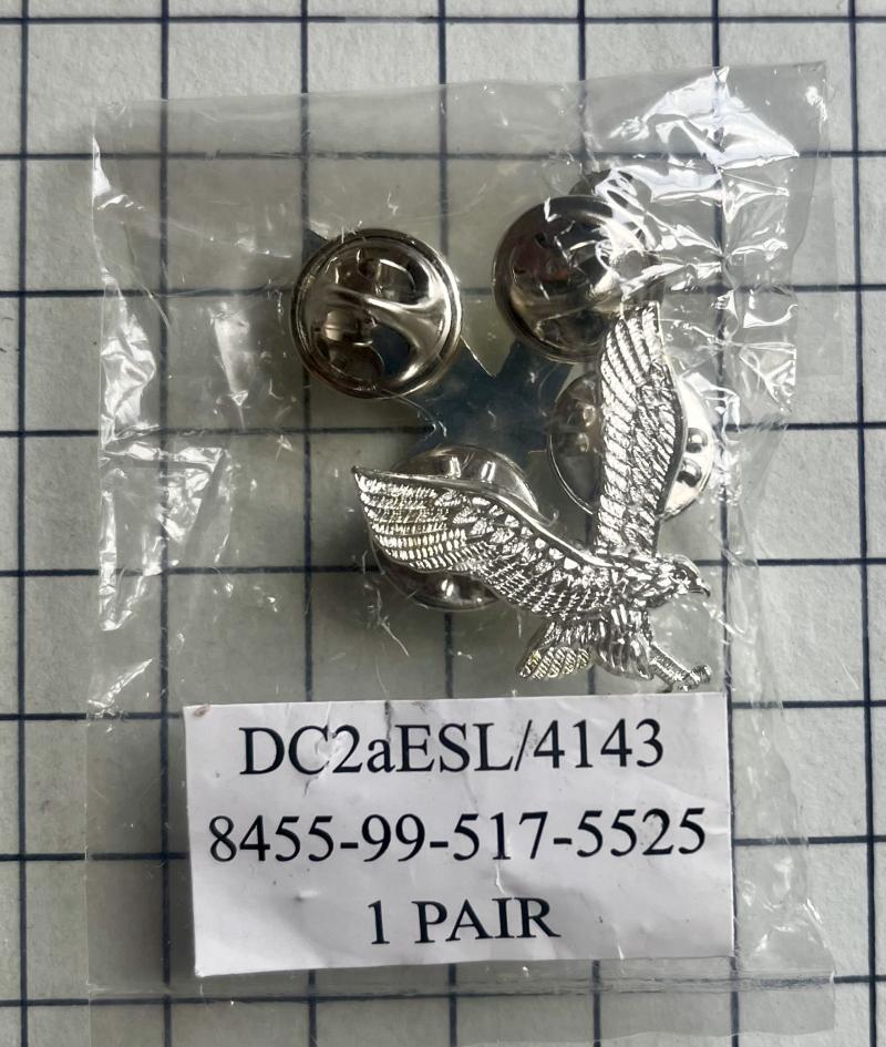 Army Air Corps (AAC) British Anodised Aluminium Pr of Collar Badges Sealed in Packet