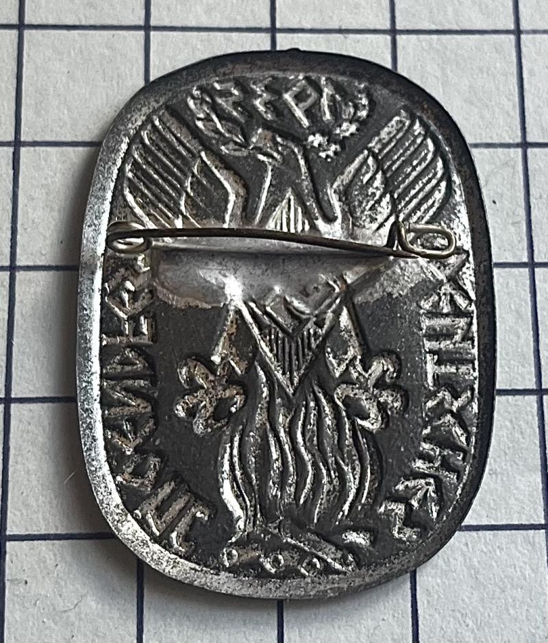 WWII German Hitler Youth (HJ) 1935 Youth Festival Badge (Jugendfest Abzeichen) Tinnie Day Pin Badge