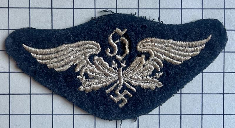 cWW2 German Luftwaffe Range Finder Cloth Trade Badge Some Mothing