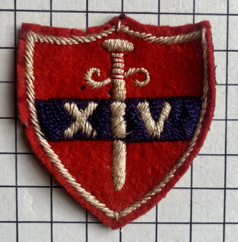 cWW2 14th Army Cloth Formation Sign Badge Patch British Army