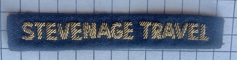 Vintage Stevenage Travel Herts Bus Company Operator's Badge Patch