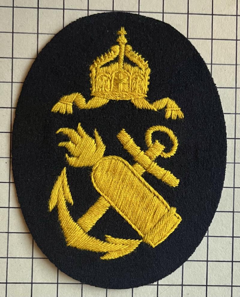 cWW1 Imperial German Navy Artillery Kaiserliche Marine Sleeve Badge Patch