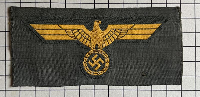 cWW2 German Navy Kriegsmarine BeVo Coastal Artillery Breast Eagle Patch