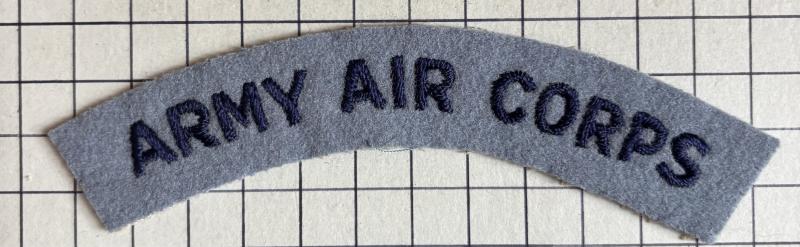 c1958-69 Army Air Corps (AAC) Battle Dress Cloth Shoulder Title