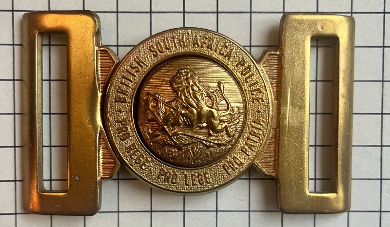 Pre 1980 British South Africa Police (B.S.A.P) Rhodesian Constabulary Brass Belt Buckle Lockett