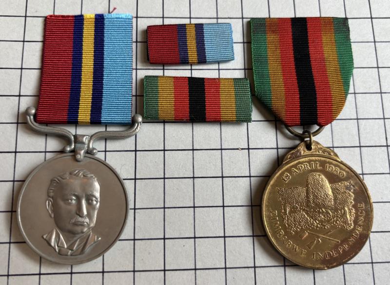 c1965-1980 Rhodesian Rhodesia General Service Medal Cpl GARNER & Zimbabwe Independence Medal Pair
