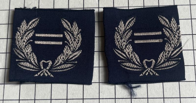 c1972-92 Slip-On Rank Slides Royal Observer Corps (ROC) Leading Observer Cloth Rank Badge