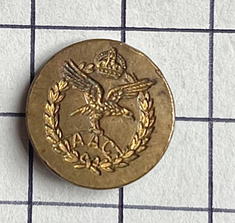 cWW2 Medium Sized Army Air Corps (AAC) Flat Button