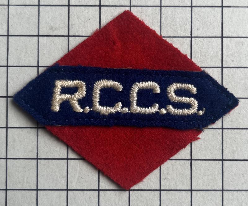 cWW2 1st and 2nd Corps Royal Canadian Corps of Signals Formation Sign Cloth Badge Patch
