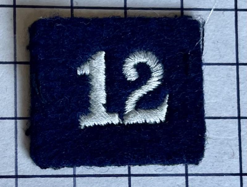 Bristol '12' Group Royal Observer Corps (ROC) Arm Badge Patch