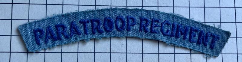 cWW2, 'Paratroop' Parachute Regiment Cloth Shoulder Title Patch Badge