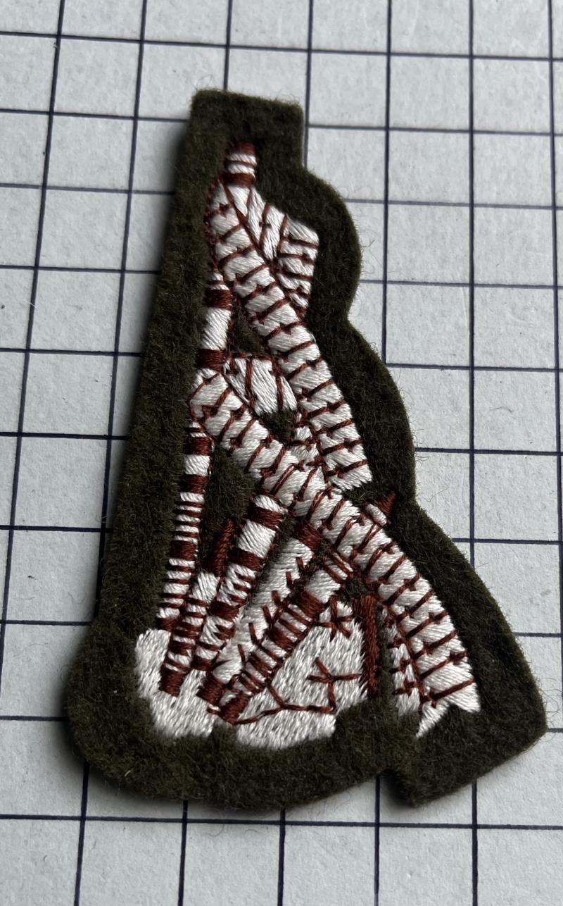 c1990s British Army Bagpiper Piper Musician Trade Patch Cloth Badge