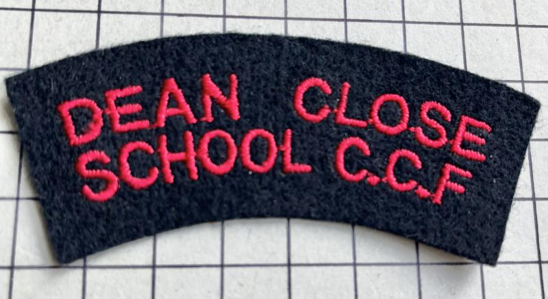 Dean Close Cheltenham School Combined Cadet Force (CCF) Shoulder Title Badge Patch